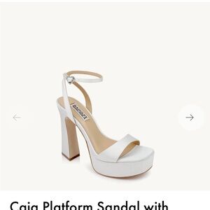 Badgley Mischka Caia Platform Sandal white